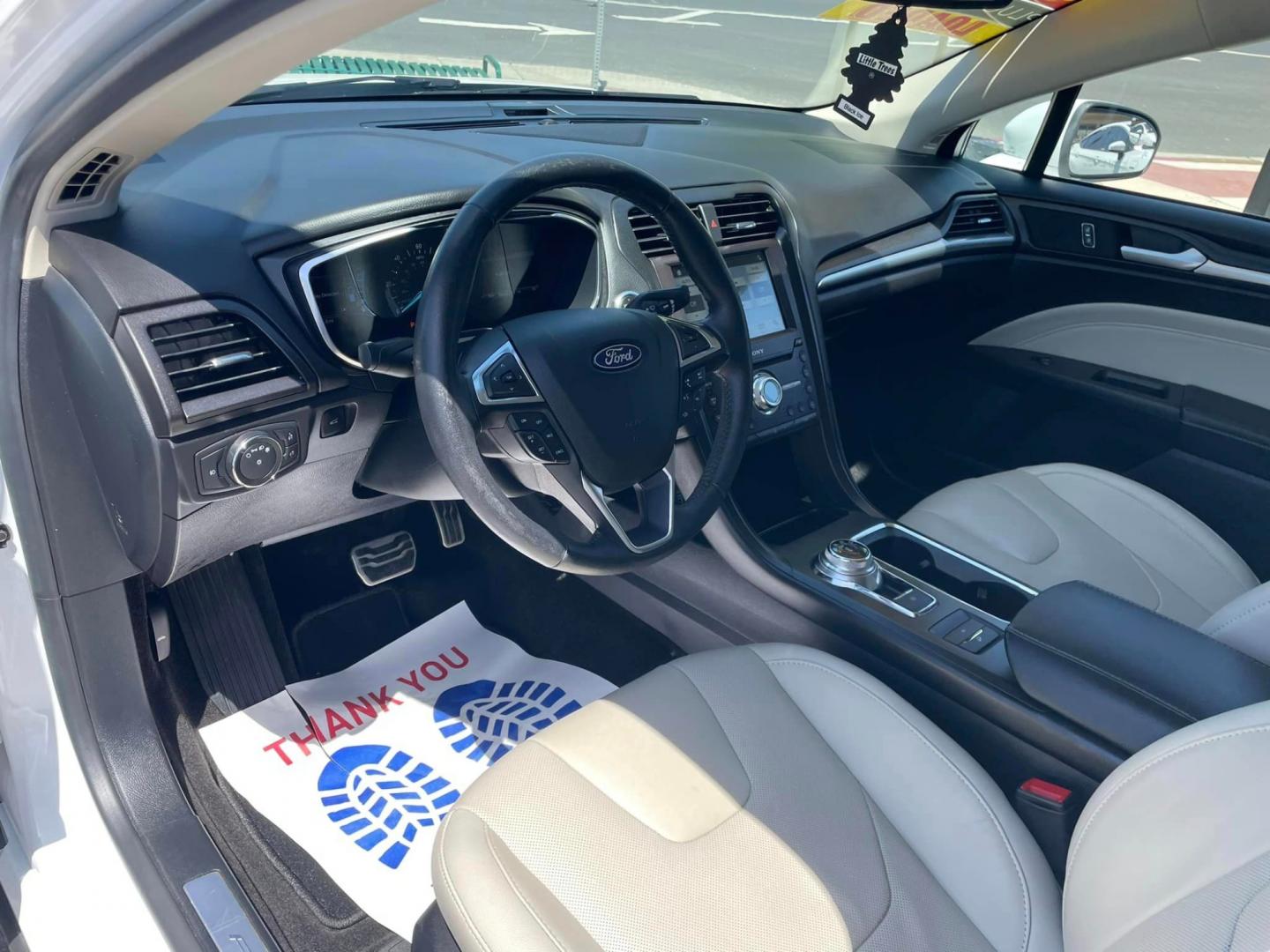 2018 WHITE /BLACK Ford Fusion Energi Titanium (3FA6P0SU6JR) with an 2.0L L4 DOHC 16V HYBRID engine, CVT transmission, located at 744 E Miner Ave, Stockton, CA, 95202, (209) 944-5770, 37.956863, -121.282082 - PLUS TAXES AND FEES - Photo#7